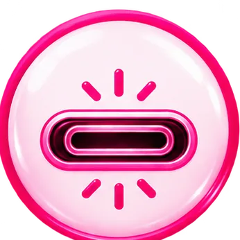 Pink illustrated icon for charging port repair